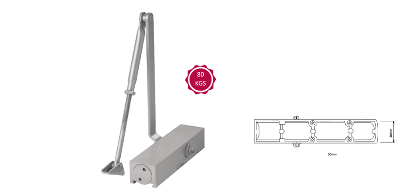 Door Closer,Two stage speed adjustable